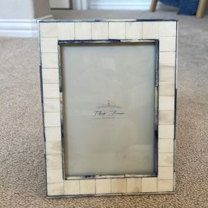 5x7 White & Blue Marble  Frame